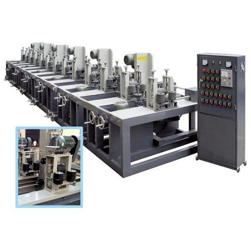 Máy đánh bóng ống vuông tự động 4 mặt 6 tổ mài LK-05C166-96, không có rung lắc